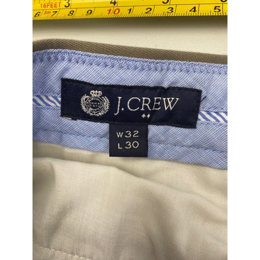 J. Crew‎ Chino Pants Men 32x30 Tan Khaki Cotton Straight Leg Casual Workwear